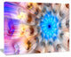 Blue Fractal Petals Dandelion, Large Floral Canvas Art Print, 60x40