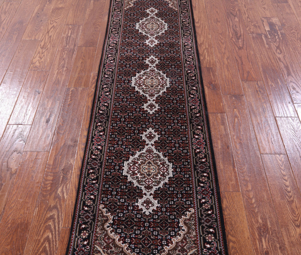 2' 1" X 7' 7" Runner Persian Tabriz Wool & Silk Hand Knotted Rug - Q13042