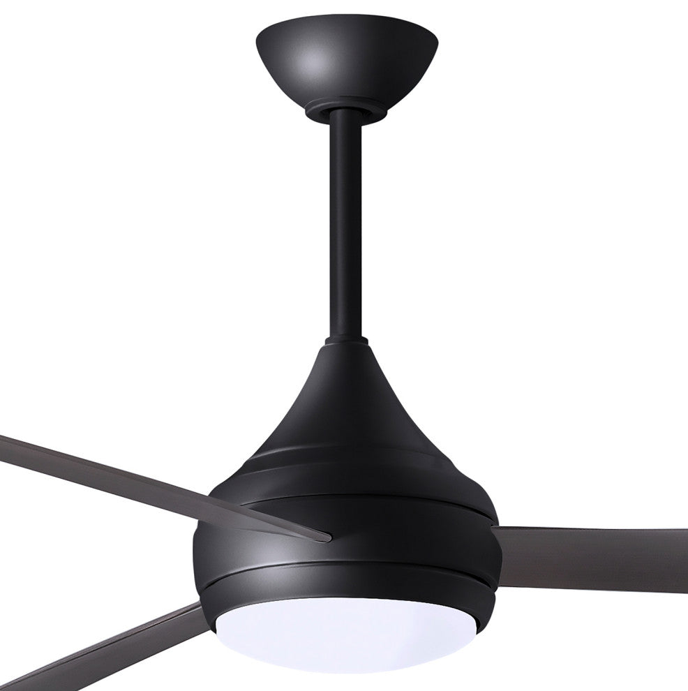 Donaire Paddle Fan Integrated LED, Matte Black, Brushed Bronze Blades