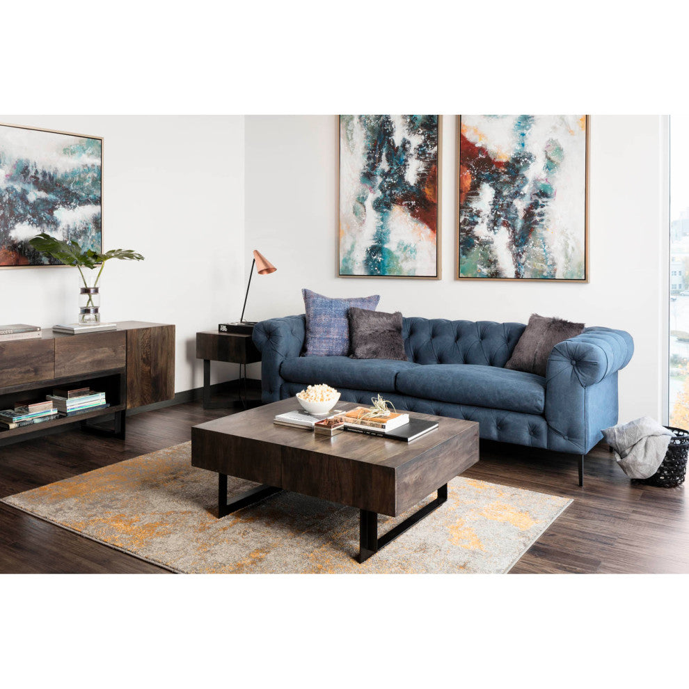Contemporary Tiburon Storage Coffee Table - Natural