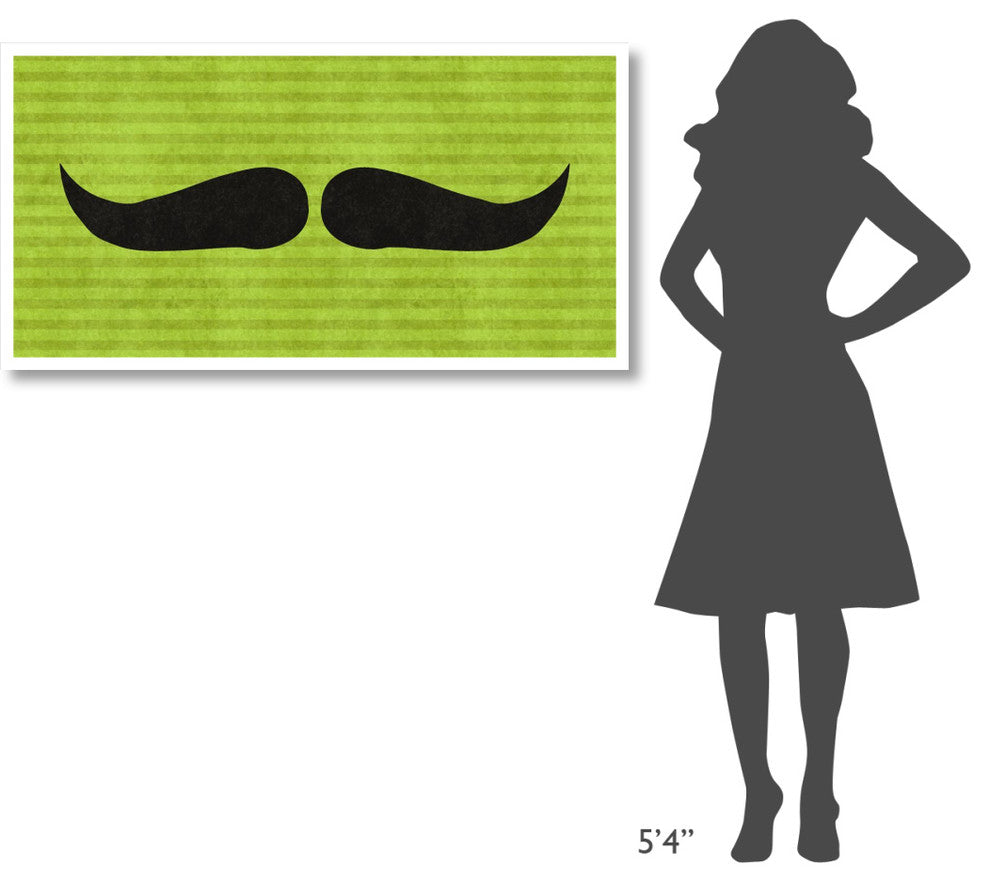 "Mustache: Upswept" Digital Paper Print by BG.Studio, 50"x26"