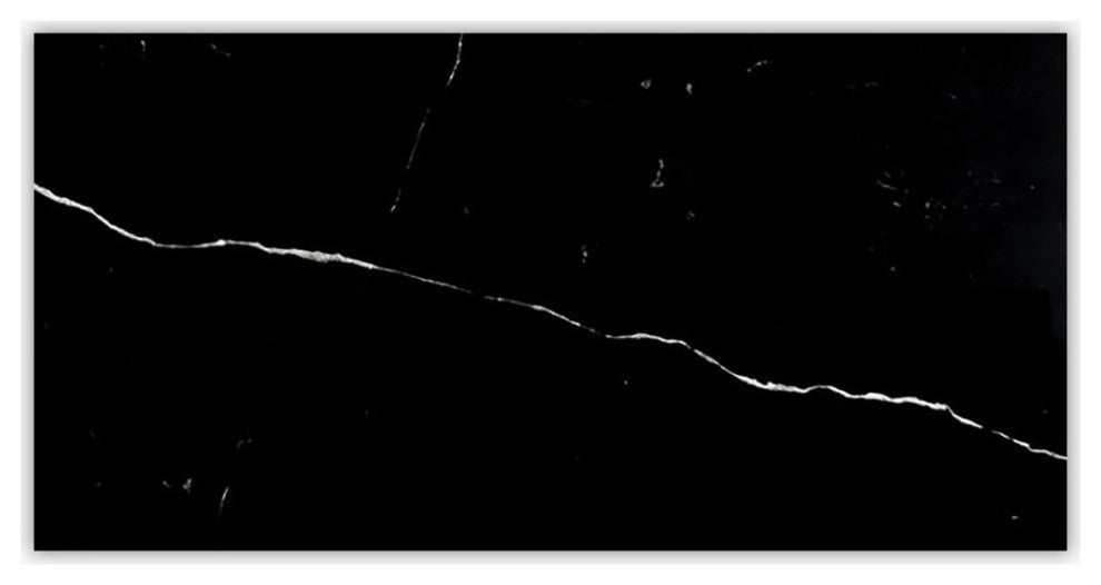 Neromarquina Honed 12x24 Micro Beveled Marble Tile