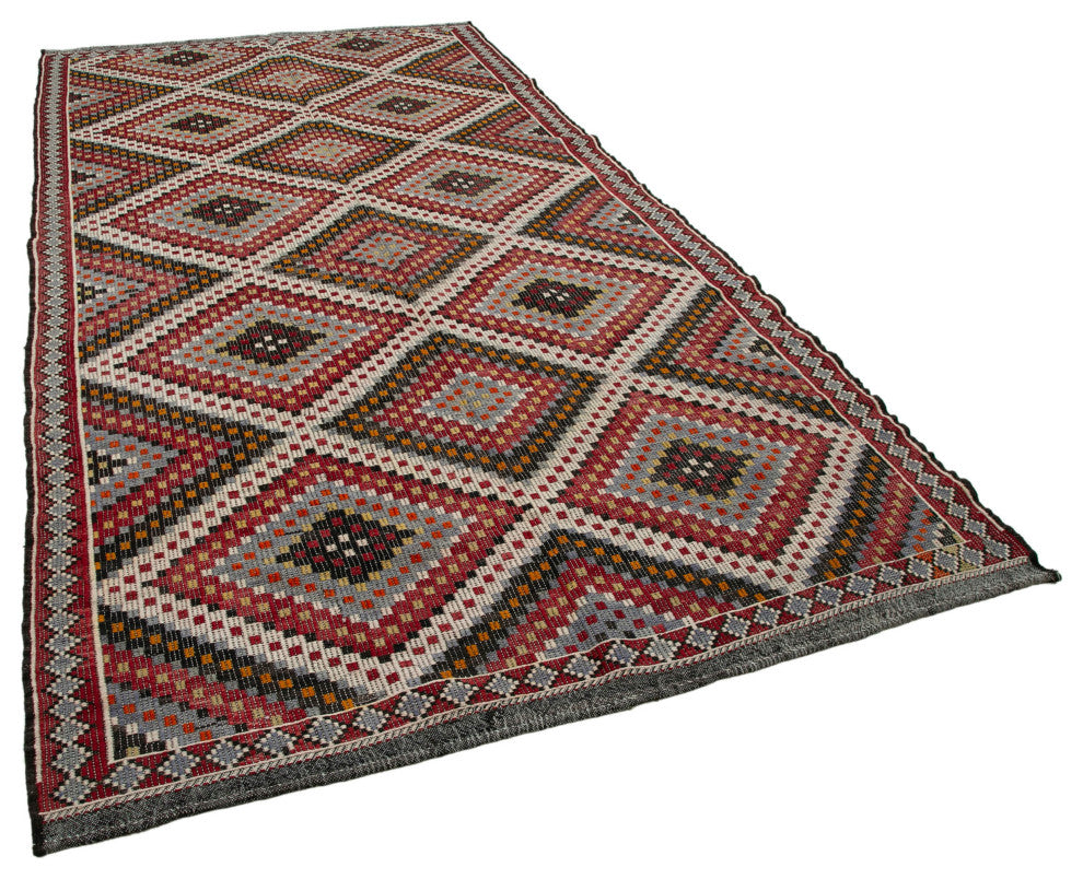Rug N Carpet - Handmade Oriental 5' 11'' x 11' 3'' One-of-a-Kind Wool Kilim Rug
