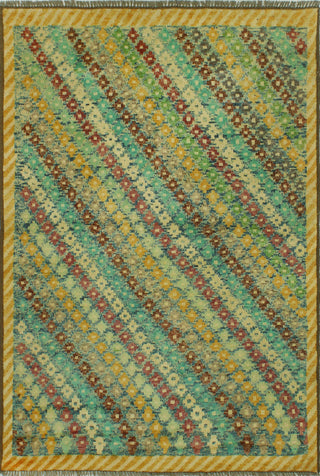 Balochi Channing Blue/Gold Rug, 3'11x5'10