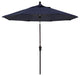 9' Bronze Auto-Tilt Crank Aluminum Umbrella, Navy Olefin