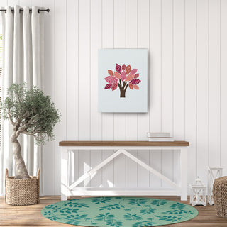 Fern Fronds Rug, Desert Turquoise, 5' Round