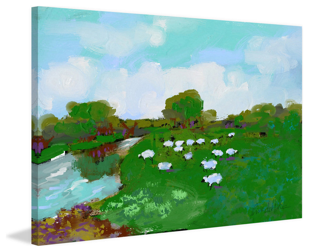 Marmont Hill, "Kent Pasture" by Arthur Pina Painting on Wrapped Canvas, 30x20