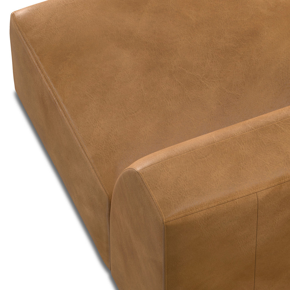 Rex Center Armless Sofa Module in Genuine Leather