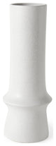 17" White Contempo Deco Ceramic Vase