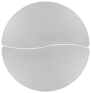 2 Piece Mobile 60" Circle Wave Kids Adjustable Activity Table Set, Gray
