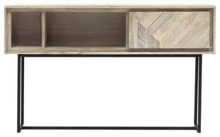 Peridot 1 Drawer Console Table, Natural Acacia Wood