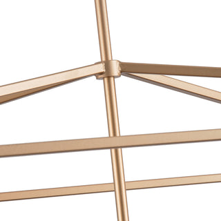 Farmhouse 6-Light Rectangular Kitchen Island Chandelier Over Table, Gold