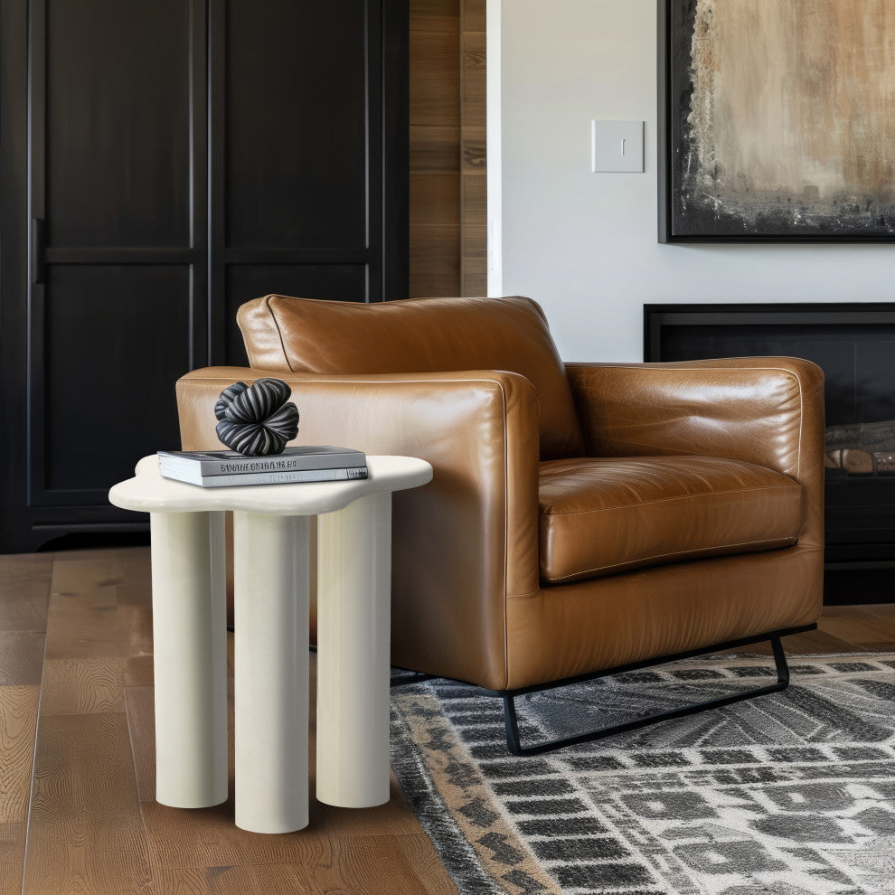 Romaine Coffee / End Table, Cream, End Table