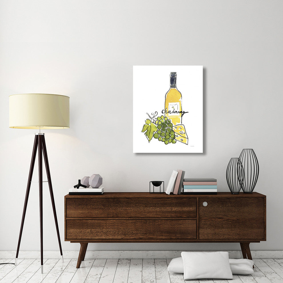 "Wine Time IV Chardonnay" Digital Paper Print by Farida Zaman, 30"x37"