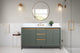 Vanity Art Bathroom Vanity With Sink, Vintage Green, 60" Single