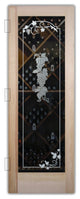 Wine Door - Grapes Strand Grape Ivy - Douglas Fir (stain grade) - 32" x 96"...