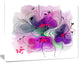 Purple Flower Illustration Sketch, Floral Canvas Art Print, 20"x12"
