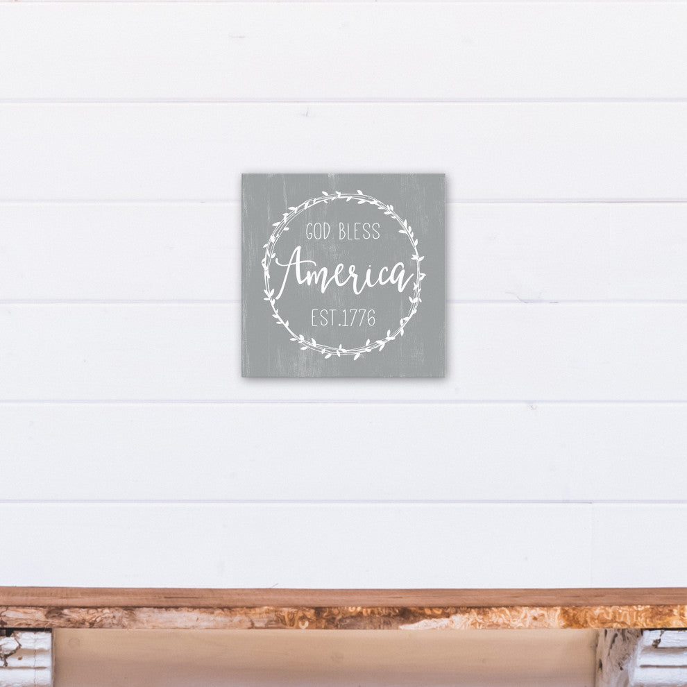 God Bless America 12x12 Canvas Wall Art