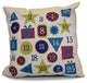 Decorative Holiday Outdoor Pillow Geometric Print, Royal Blue, 20"x20"