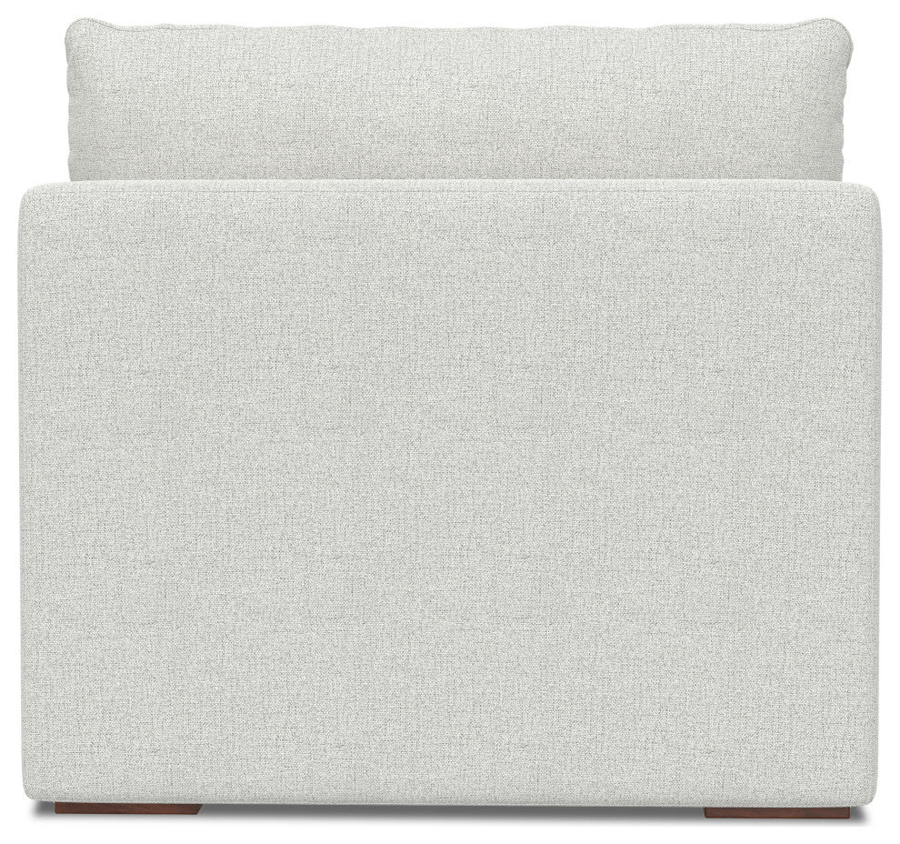 Jasmine Center Armless Sofa Module in Performance Fabric, Cloud Gray
