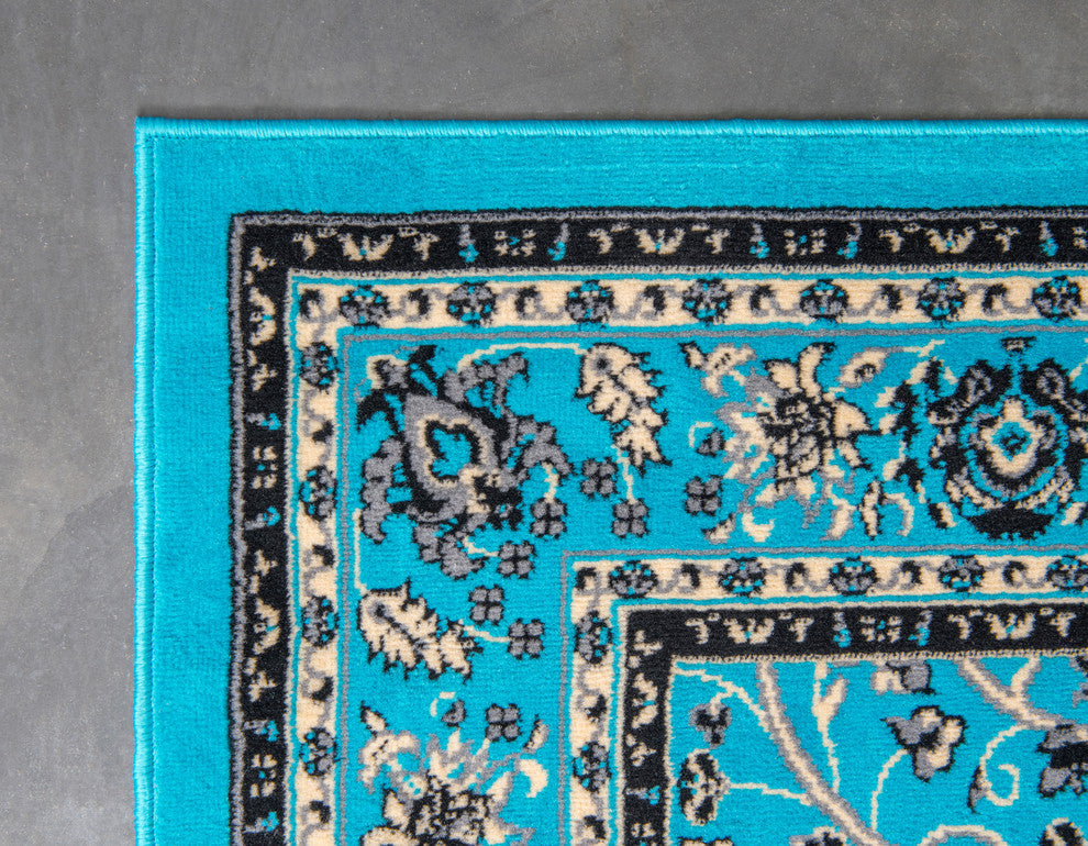 Unique Loom Turquoise Washington Sialk Hill 2' 2 x 3' 0 Area Rug