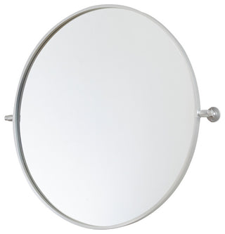 Home Living Round Pivot Mirror 30 Inch, Silver