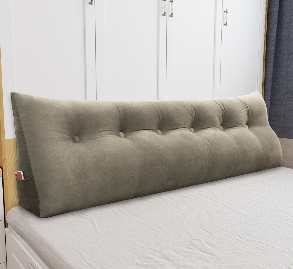 WOWMAX Bed Rest Wedge Dorm Bed Pillow Daybed Cushion Hostel Bed Headboard Pillow, 71x20x8