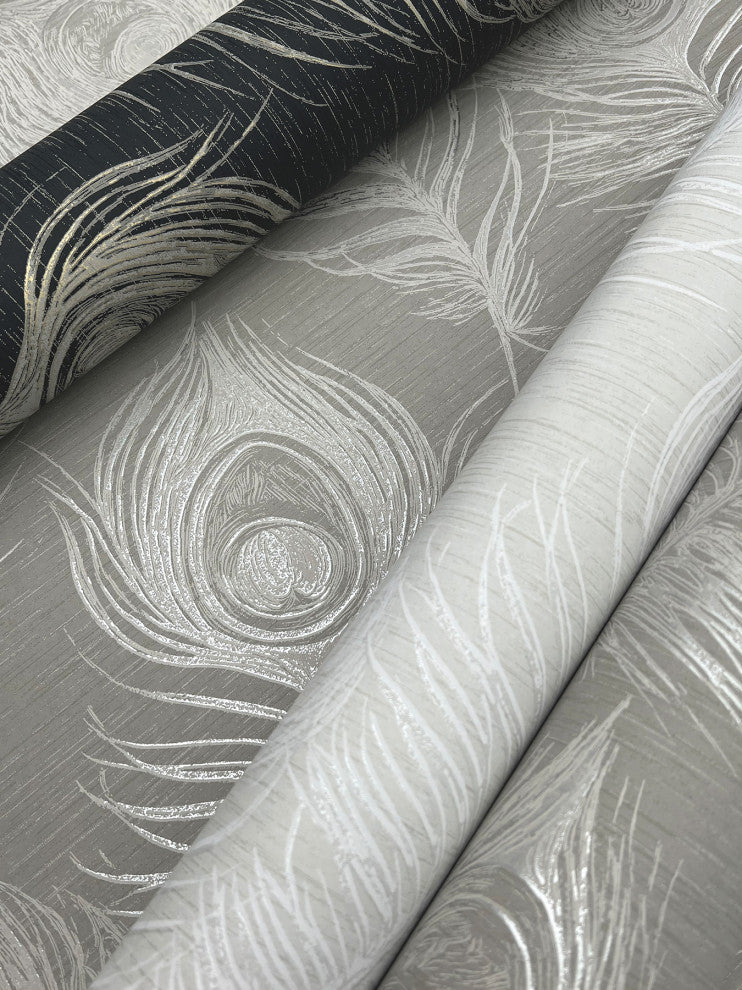 Mink Regal Peacock Wallpaper
