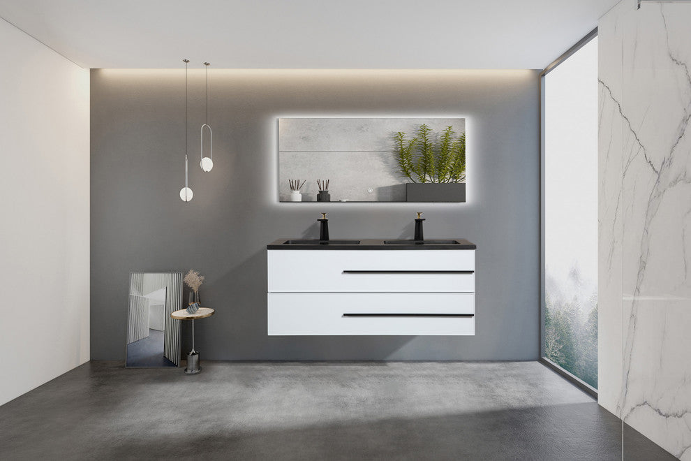 Metropolitan 48" American Style Bathroom Vanity With U Drawer, Double