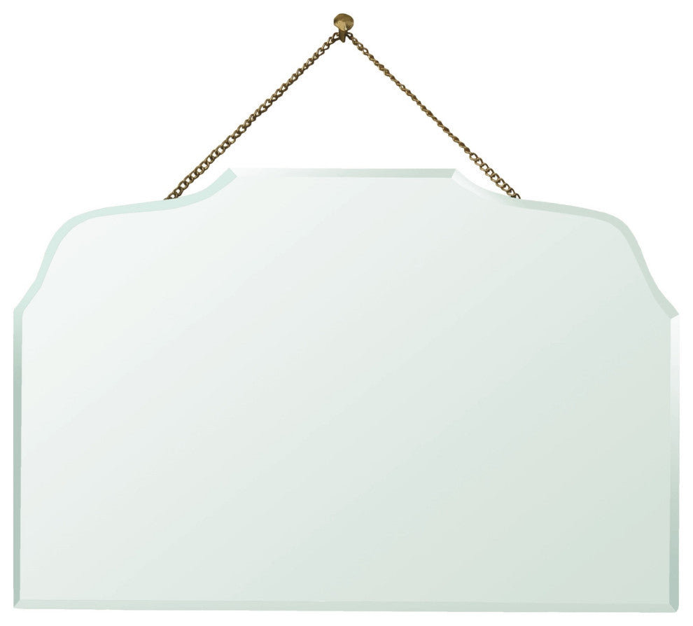 Rectangular Arch Beveled Hanging Mirror