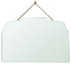 Rectangular Arch Beveled Hanging Mirror