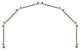 Aldo 13/16" 6-Sided Bay Window Curtain Rod, Antique Brass