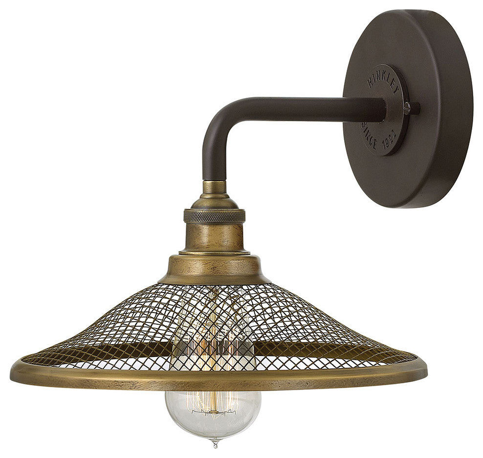 Hinkley Rigby Small Single Light Sconce, Buckeye Bronze