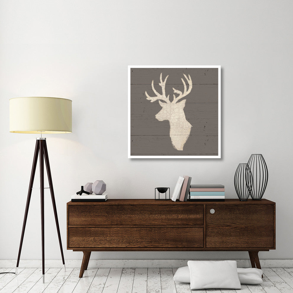 "Rustic Elegance II on Gray Wood" Digital Paper Print by James Wiens, 38"x38"