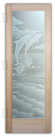 Interior Prehung Door or Interior Slab Door - Dolphins Leaping - Douglas Fir...