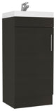 DEPOT E-SHOP Sevilla Bathroom Vanity Sink with Metal Handles, Black