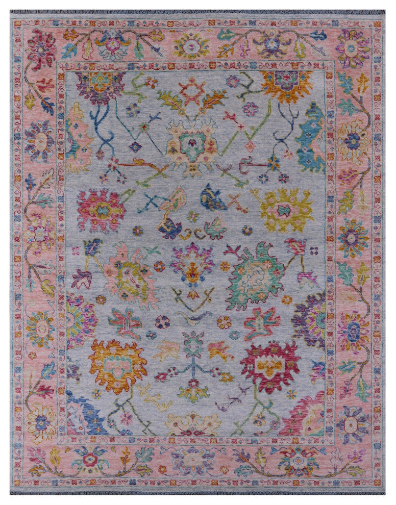 Turkish Oushak Handmade Wool Rug 9' 5" X 12' 0" - Q14809