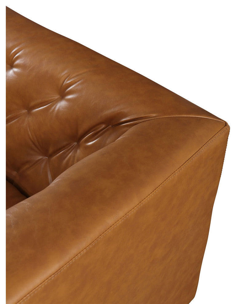 Olliver Modern Chesterfield Leather Armchair
