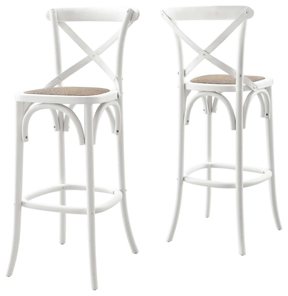 Gear Bar Stool, White