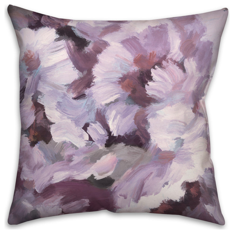 Soft Floral Abstract Lilac 3 20x20 Spun Poly Pillow