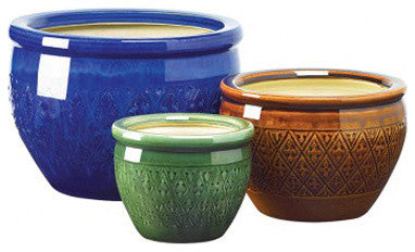 Jewel-Tone Flower Pot Trio