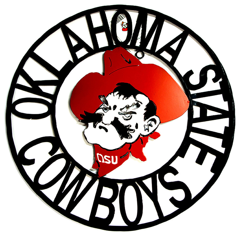 Oklahoma St. Cowboys Wrought Iron Wall Decor, 32"