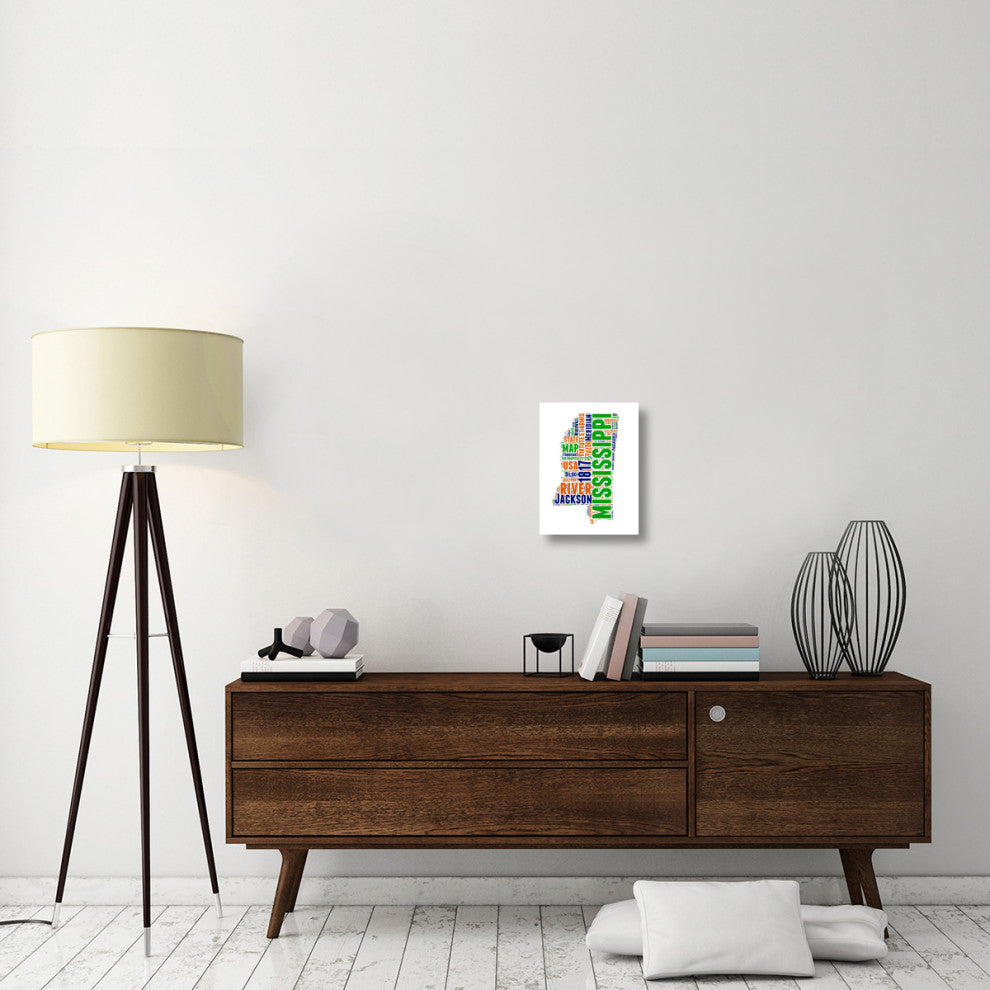"Mississippi Word Cloud Map" Fine Art Print