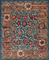 Noori Rug Distressed Rosalee Blue/Rust Rug