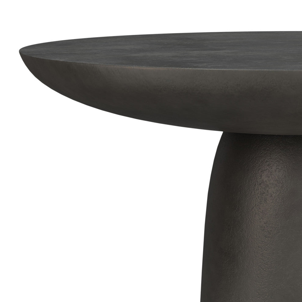 Alexa Cast Aluminum Coffee Table in Black Nickel