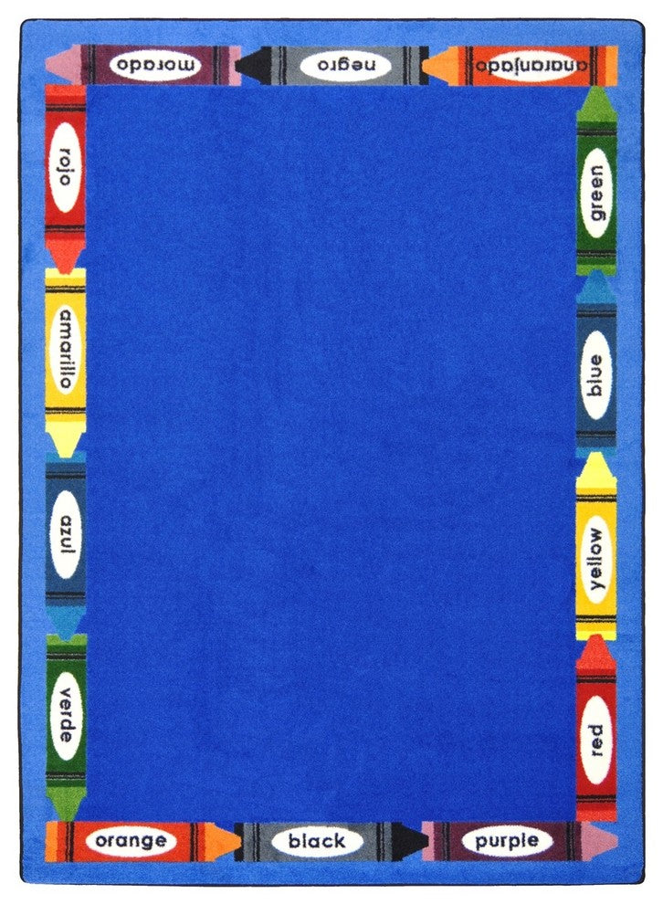 Kid Essentials Rug, Bilingual Colors, 7'8"x10'9"