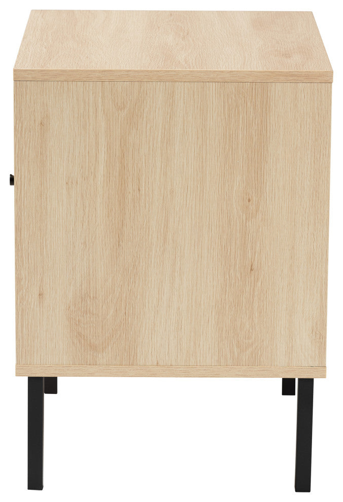 Traci Natural Rattan 1-Door Nightstand