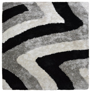 HAND TUFTED SHAG POLYESTER ECO-FRIENDLY AREA RUGS -Multicolor,Contemporary