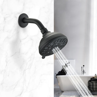 High Pressure 7-Setting Spiral Shower Head With Shower Arm, Matte Black