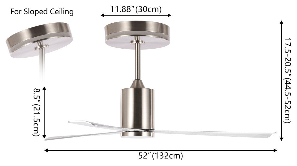 Levi 1-Light 6-Speed Iron Height Adjustable Integrated LED Ceiling Fan, Remote